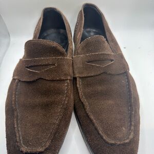 Elegant Brown Suede Loafers for Men